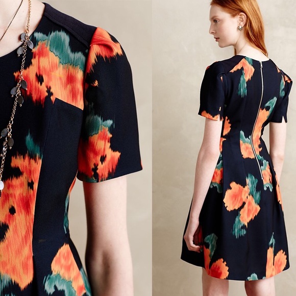 Anthro Poppy Palette Dress by McGinn 2 $198 MINT - Picture 2 of 7